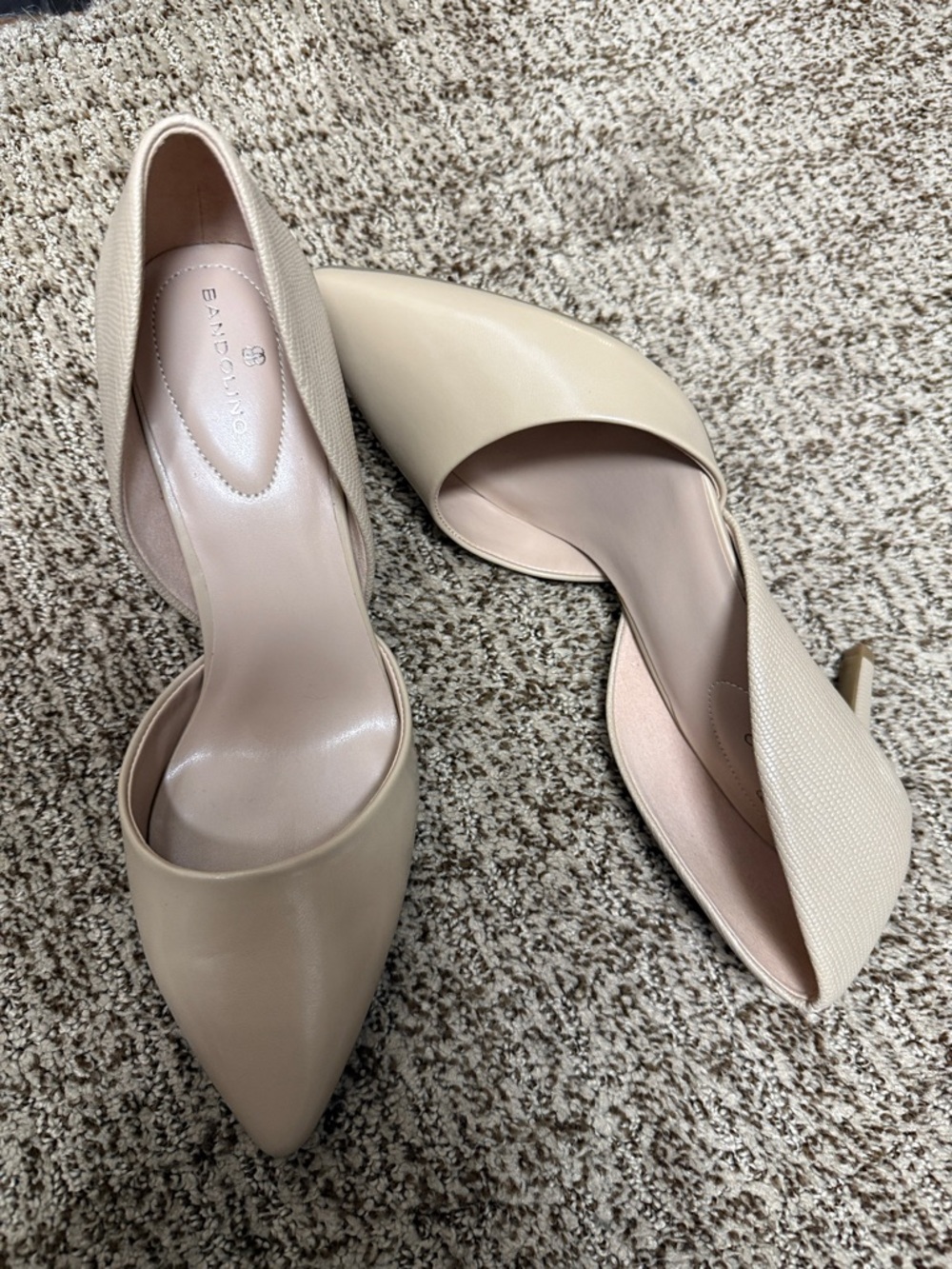 Bandolino Beige D'Orsay Pointed Pumps